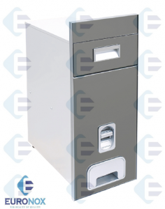 Thùng Gạo Gương,Nút Nhấn - Màu Bạc EURONOX EVB-30