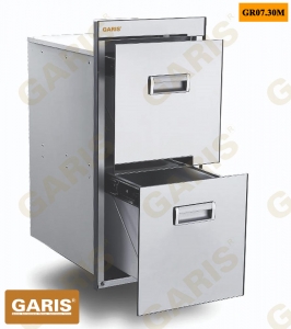 Thùng gạo mặt gương, 2 khoang, 20kg (2*10kg)