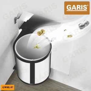 Thùng rác inox 7L, cánh mở (lắp cánh tủ) – GW05.07